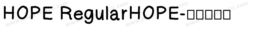 HOPE RegularHOPE字体转换